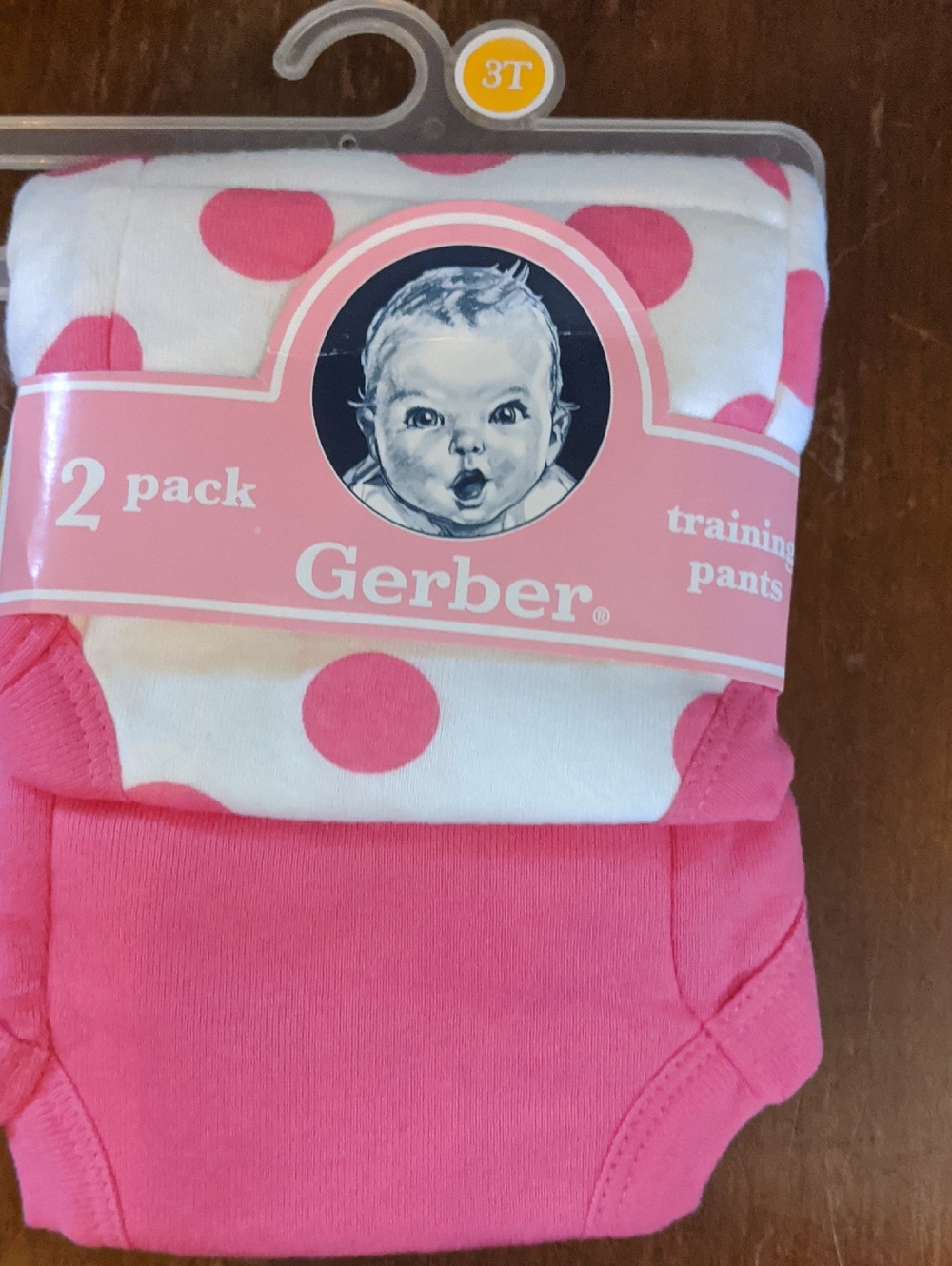 NWT Gerber 2 Pack Training Pants Girls 3T Potty Training Underwear Pink, T18MIS